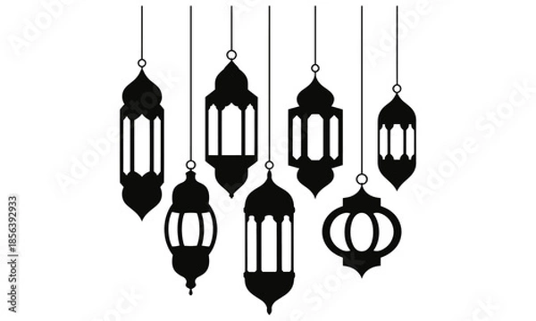 Obraz Ramadan lantern silhouette