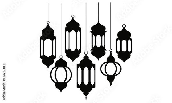 Obraz Ramadan lantern silhouette