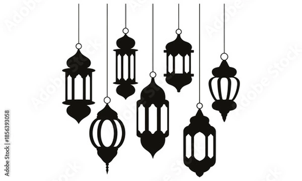 Obraz Ramadan lantern silhouette