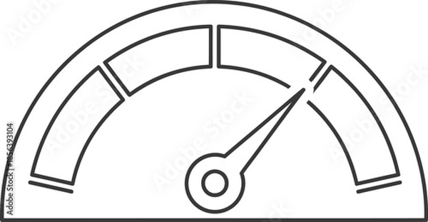 Fototapeta speedometer gauge icon simple line style