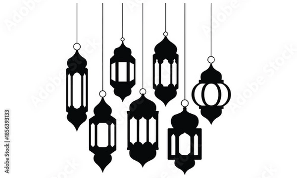 Obraz Ramadan lantern silhouette
