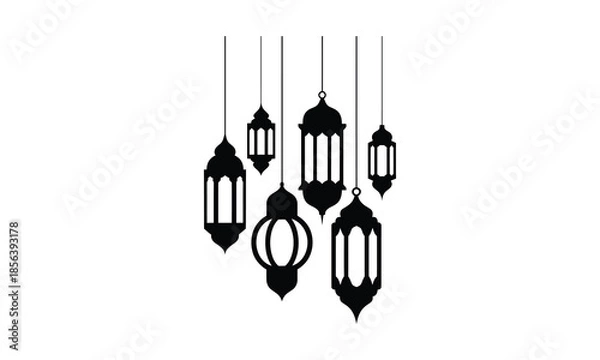 Obraz Ramadan lantern silhouette