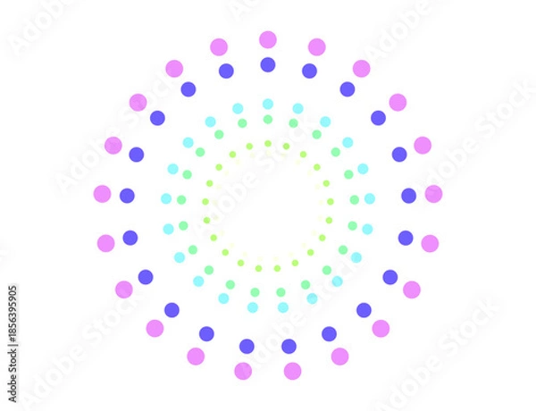 Obraz カラフルな打ち上げ花火　ドット