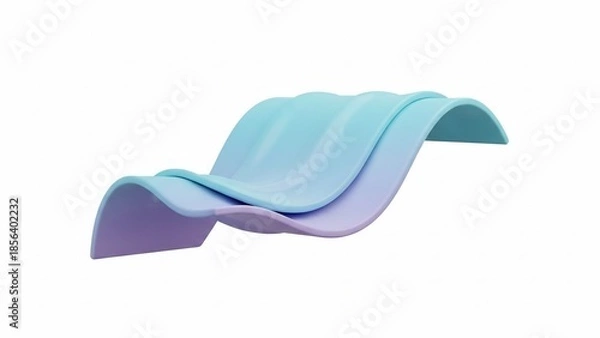 Fototapeta Abstract 3D Waveform Design Element 1.