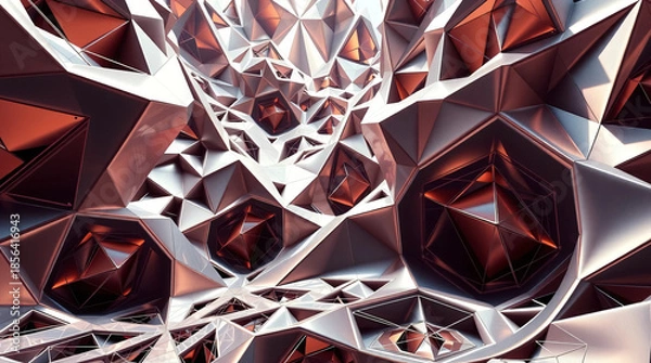 Fototapeta Generative geometric 3D art
