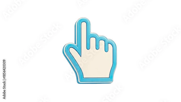 Obraz 3D Cursor Hand Icon on transparent background