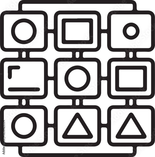 Obraz Simple infographic template with geometric shapes