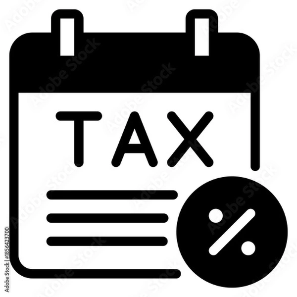 Obraz Tax Document with Percentage Badge