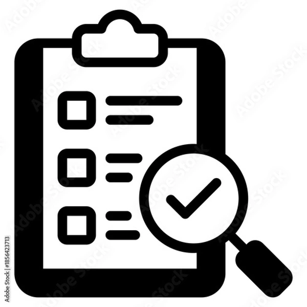 Obraz Checklist and Search Icon