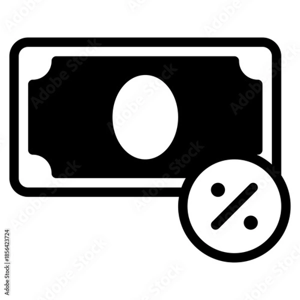 Obraz Discounted Money Icon