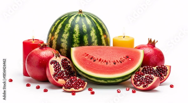 Obraz pomegranate and watermelon