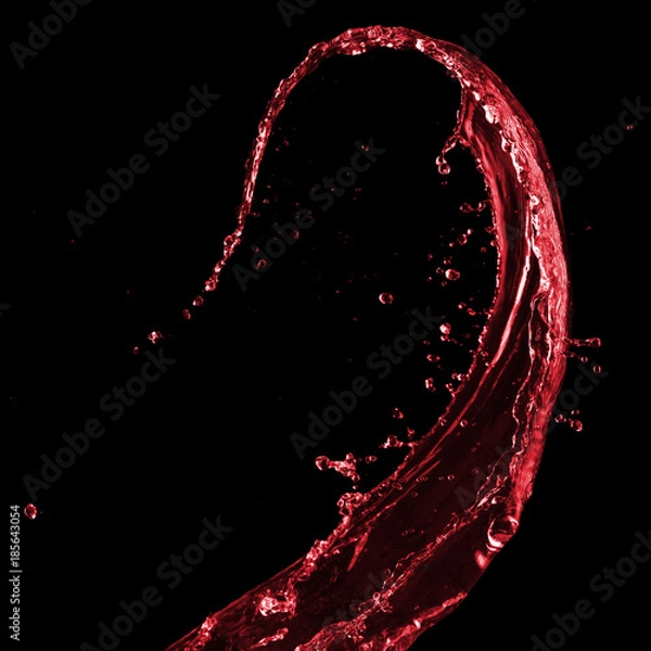 Fototapeta Red splash on a black