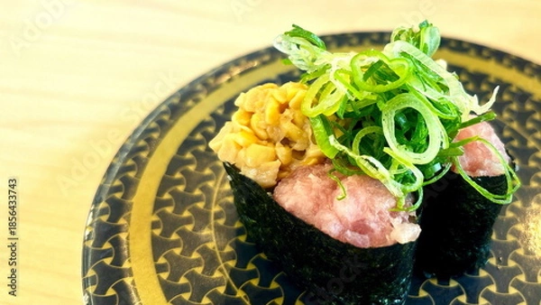 Obraz ネギトロと納豆の軍艦_握り寿司