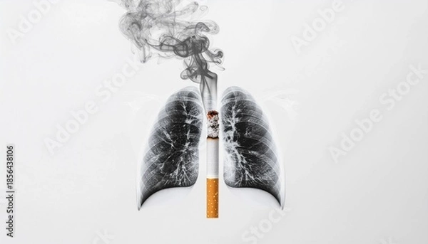 Obraz 喫煙による肺へのダメージを象徴したイメージ generative ai