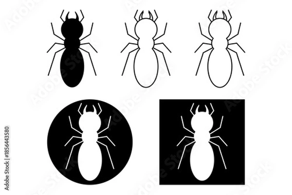 Obraz 蟻や白蟻をイメージしたアイコンセット