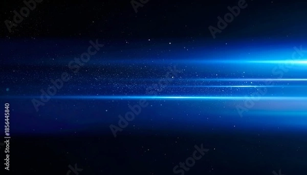Fototapeta Bright blue light streaks across a dark backdrop, creating an abstract design