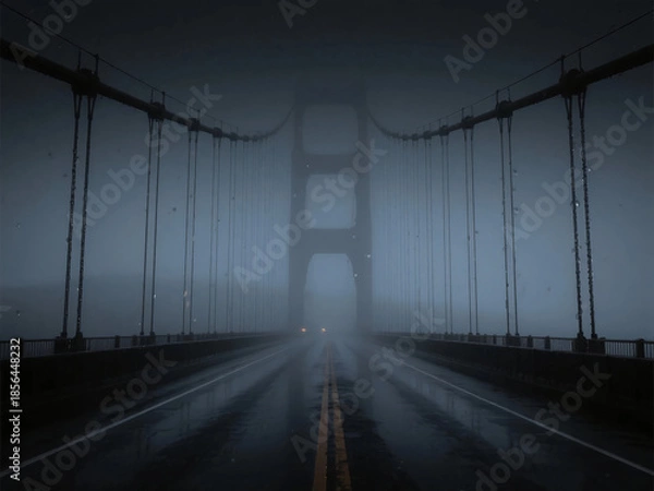 Obraz Dark Eerie Places with Thick Fog