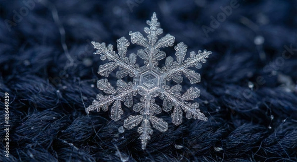 Obraz snowflake on the snow