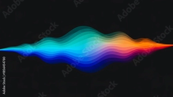 Obraz Dynamic Abstract Tech / Science Visualizations, vibrant, glowing, neon, light, colourful