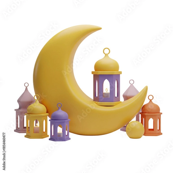 Obraz 3d render of ramdan