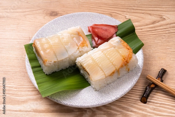 Obraz いか明太子押し寿司