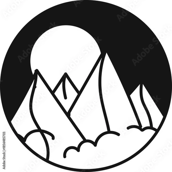 Fototapeta Monoline Badge Design Collection Element