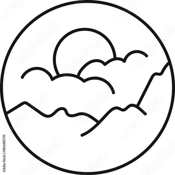 Fototapeta Monoline Badge Design Collection Element