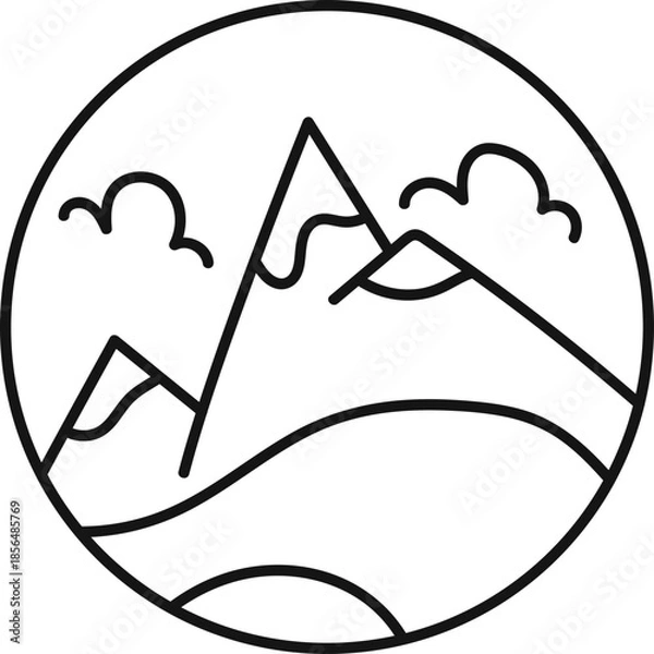 Fototapeta Monoline Badge Design Collection Element