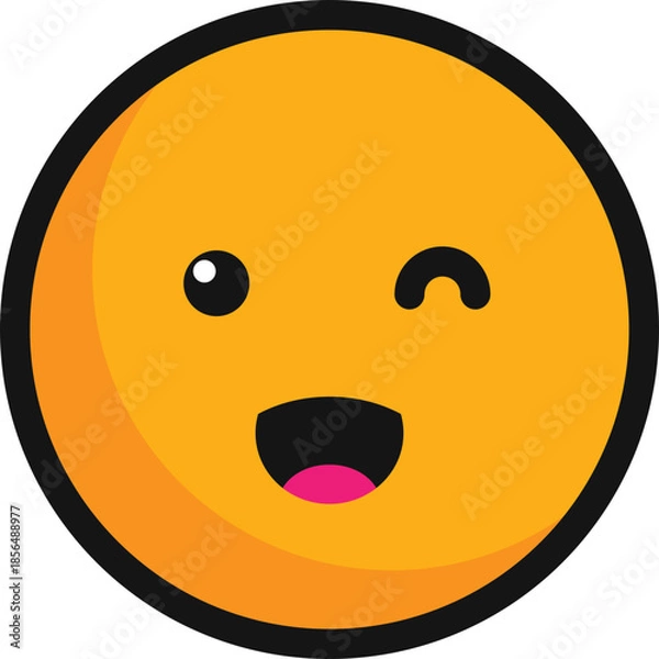 Fototapeta Cute Message App Emoji Pack Element