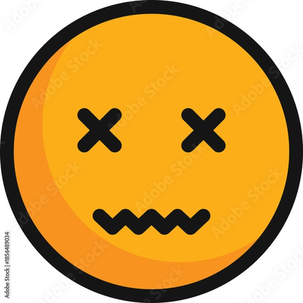 Fototapeta Cute Message App Emoji Pack Element