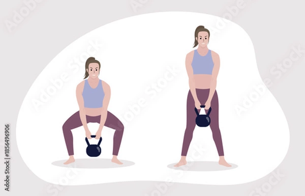 Obraz Kettlebell Squat: A Strength Training Exercise