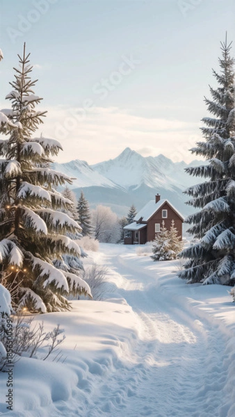 Obraz Clean Modern Christmas Background