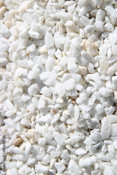 Fototapeta white small pebbles background, large,
