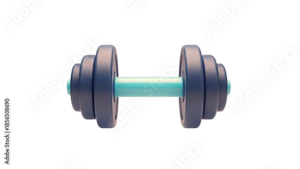 Obraz 3D Dumbbell on transparent background