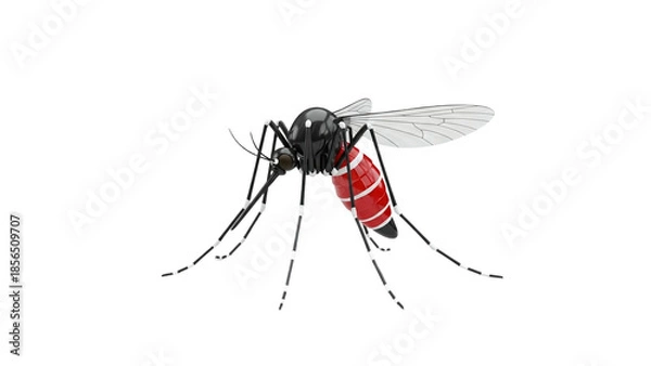 Obraz 3D Mosquito insect transparent background