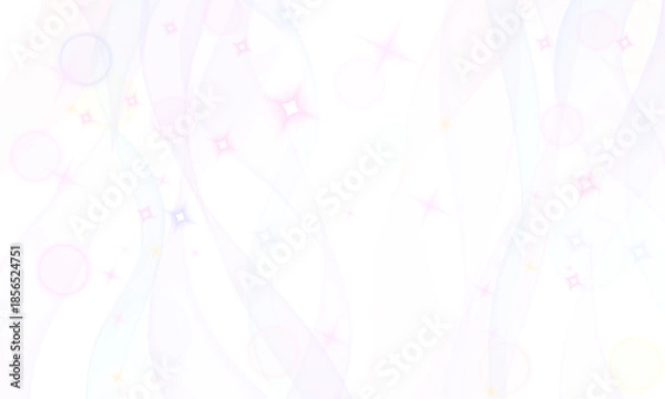 Obraz 垂れ下がるリボンとキラキラ