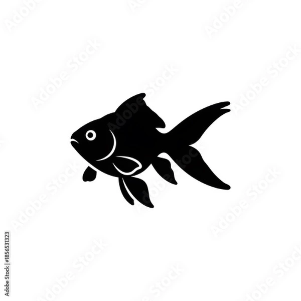 Obraz Cartoon Fish Vector Illustration on White Background