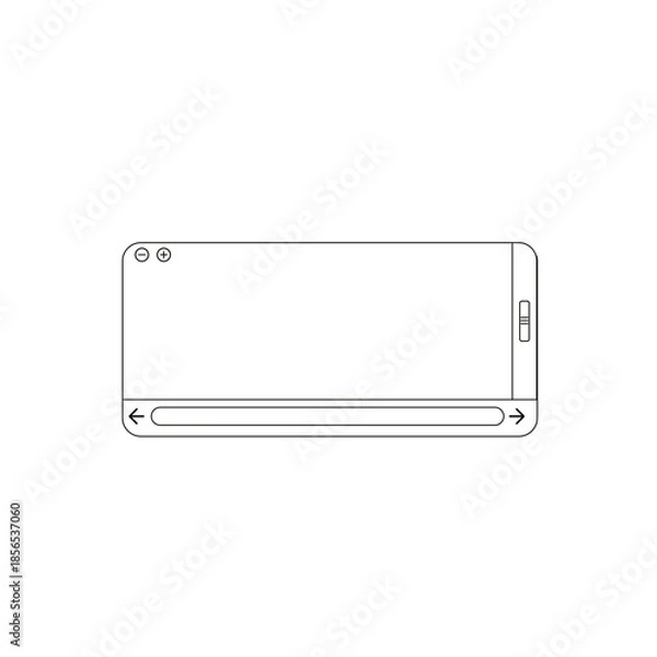 Fototapeta Minimalist software interface window icon