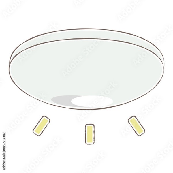 Fototapeta Simple Round Ceiling Light Illustration