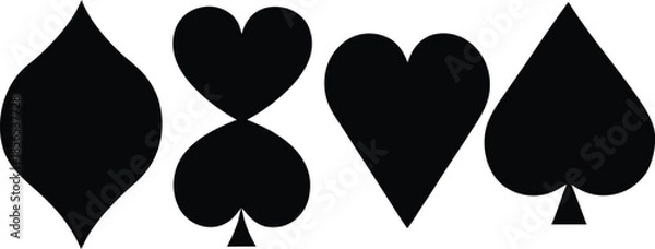 Obraz Card Suits Silhouette