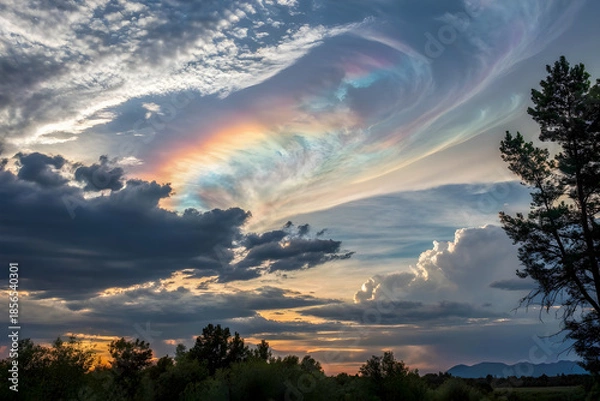 Obraz sunset in the mountains