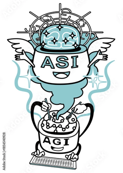Fototapeta AGIからASIが生まれる