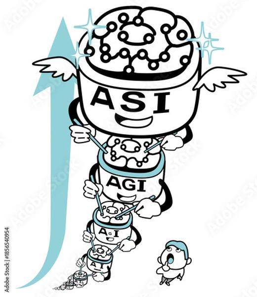 Fototapeta 自己進化するAi-ASI