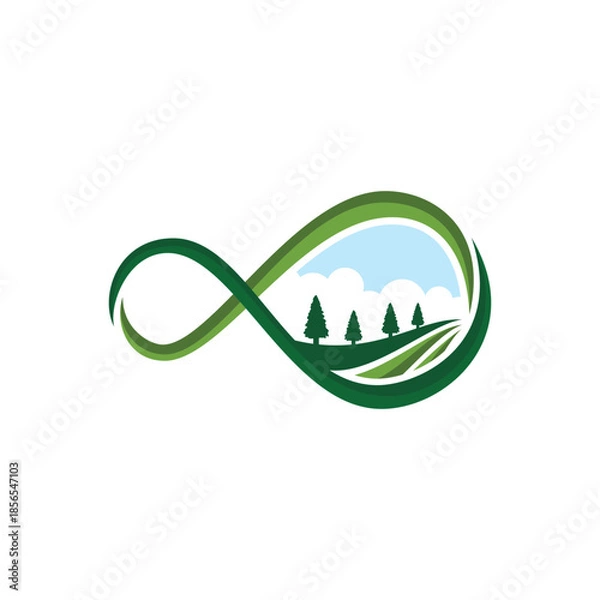 Obraz Infinity Loop Nature Landscape Logo