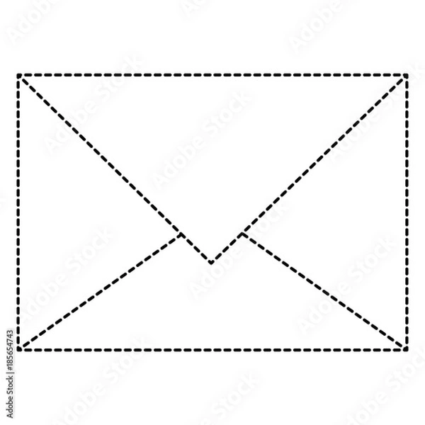 Fototapeta mail envelope isolated icon vector illustration design