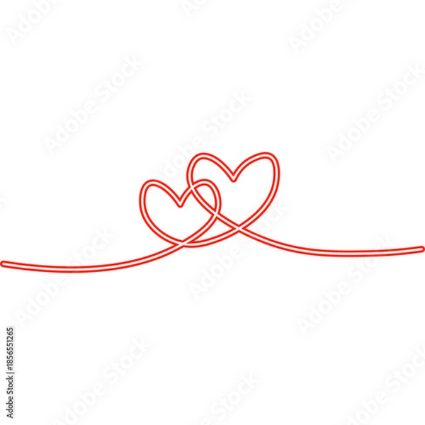 Obraz Continuous Line Heart Neon
