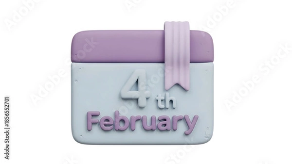 Obraz Calendar date 4th february