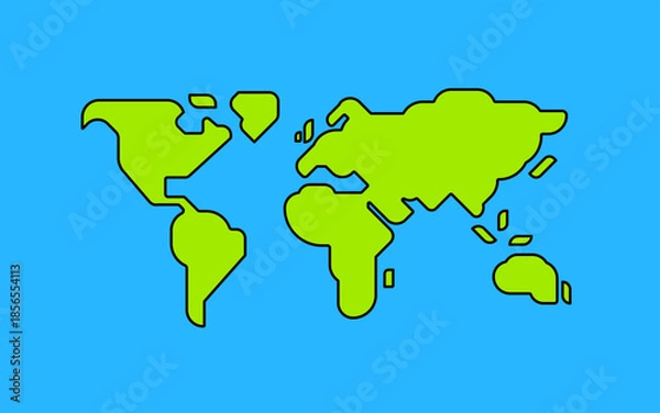 Obraz simple World Map, vector illustraion