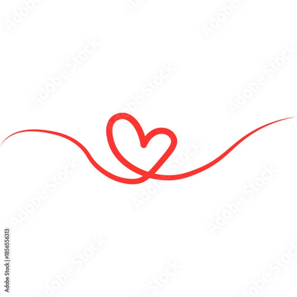 Obraz Heart Line Continuous
