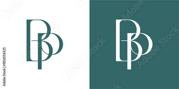 Obraz BP Letter Abstract Logo Design Vector , Initial Logo Vector